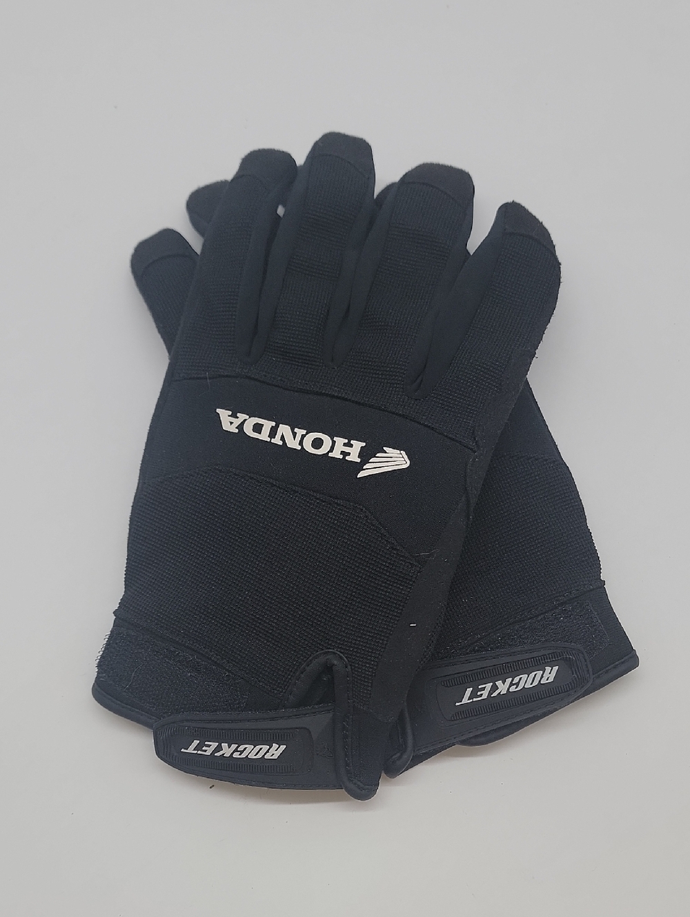 Honda Rocket Men's Black Riding Biker Mechanic Gloves